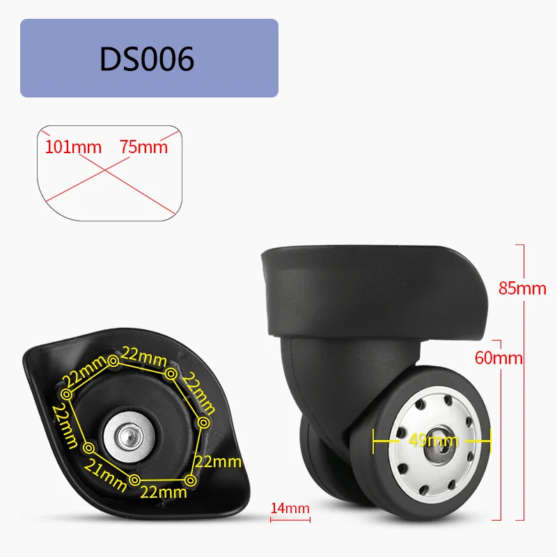 Suitable for Delsey Suitcase Universal Wheel Luggage Accessories Spare Parts for Trolleys Wheel Replacement Repair
