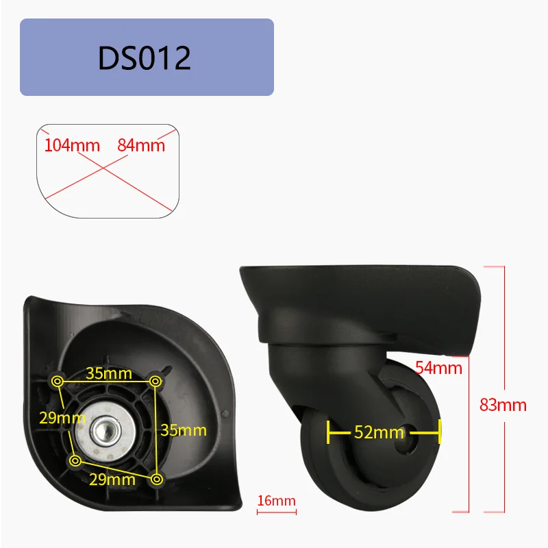 Suitable for Delsey Suitcase Universal Wheel Luggage Accessories Spare Parts for Trolleys Wheel Replacement Repair