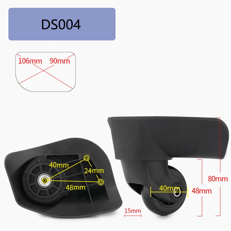 Suitable for Delsey Suitcase Universal Wheel Luggage Accessories Spare Parts for Trolleys Wheel Replacement Repair