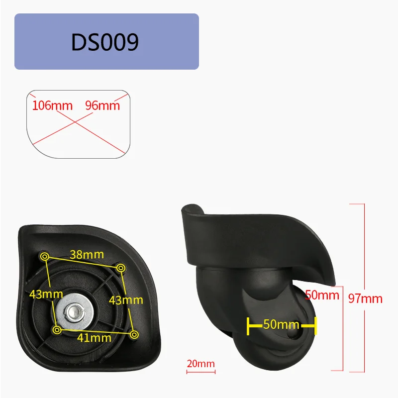 Suitable for Delsey Suitcase Universal Wheel Luggage Accessories Spare Parts for Trolleys Wheel Replacement Repair
