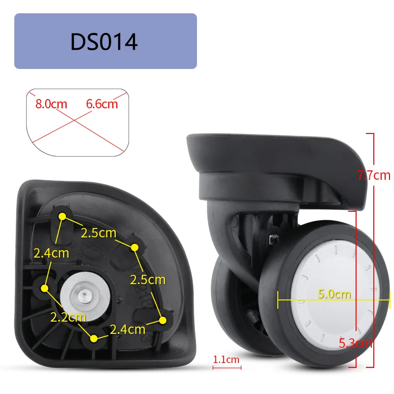 Suitable for Delsey Suitcase Universal Wheel Luggage Accessories Spare Parts for Trolleys Wheel Replacement Repair