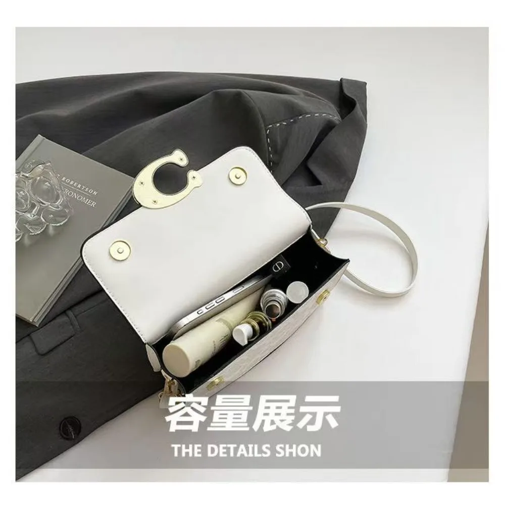 2026 European Style New niche Luxury Solid Color Tote Bag, Retro Minimalist Square Fashionable Versatile Crossbody Bag