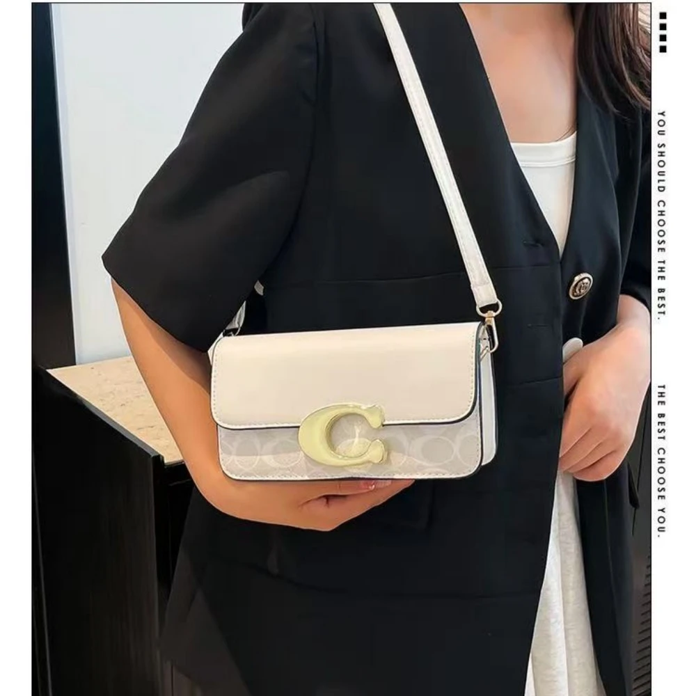 2026 European Style New niche Luxury Solid Color Tote Bag, Retro Minimalist Square Fashionable Versatile Crossbody Bag