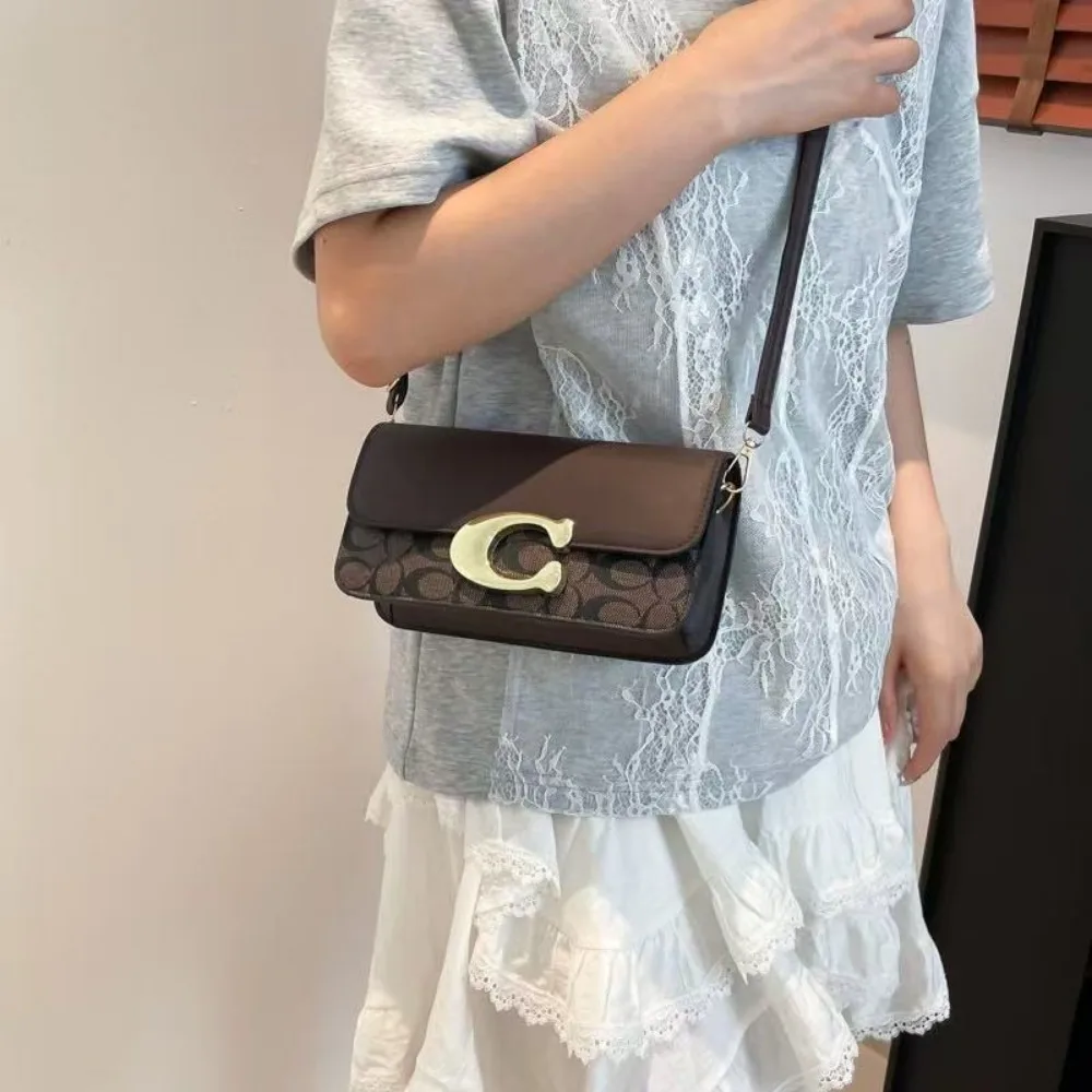 2026 European Style New niche Luxury Solid Color Tote Bag, Retro Minimalist Square Fashionable Versatile Crossbody Bag