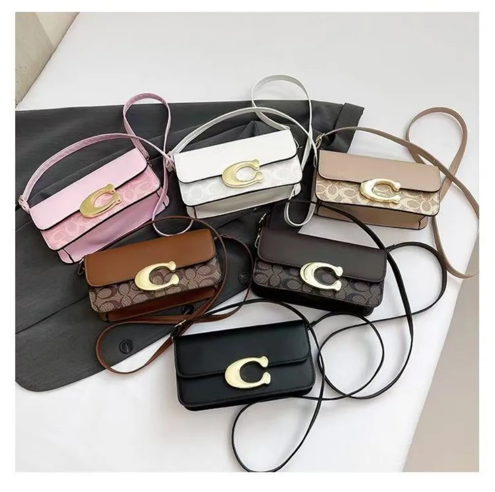 2026 European Style New niche Luxury Solid Color Tote Bag, Retro Minimalist Square Fashionable Versatile Crossbody Bag