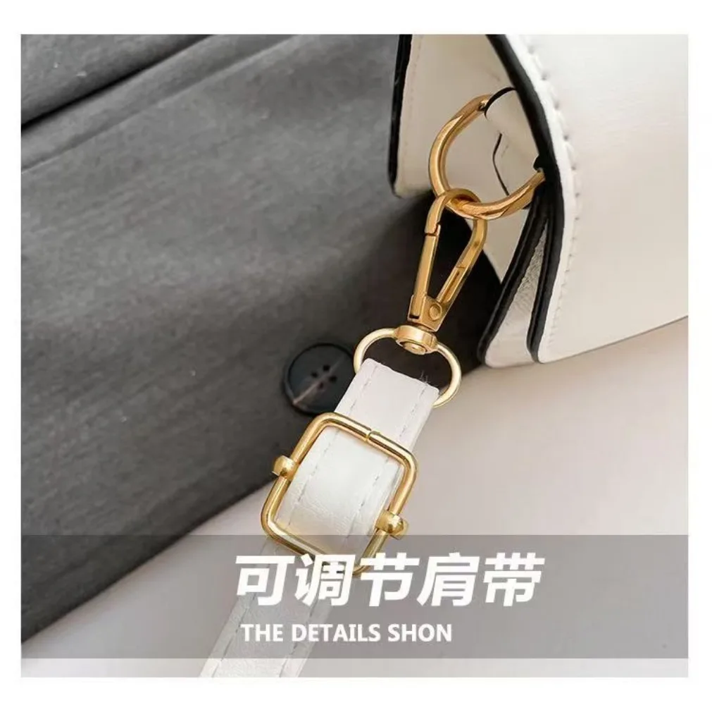 2026 European Style New niche Luxury Solid Color Tote Bag, Retro Minimalist Square Fashionable Versatile Crossbody Bag