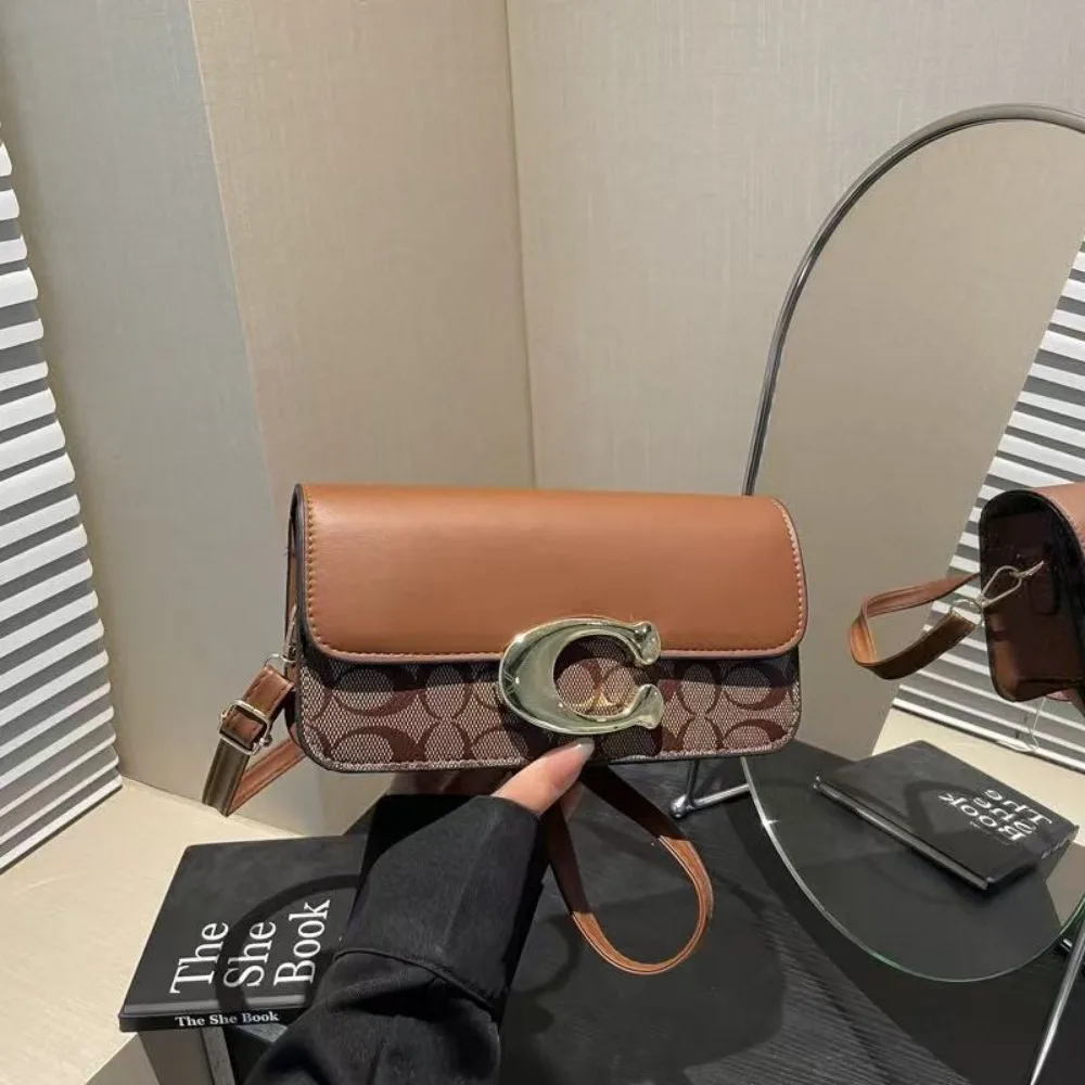 2026 European Style New niche Luxury Solid Color Tote Bag, Retro Minimalist Square Fashionable Versatile Crossbody Bag