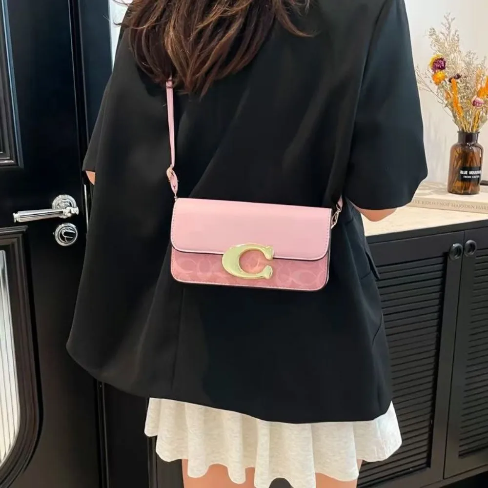 2026 European Style New niche Luxury Solid Color Tote Bag, Retro Minimalist Square Fashionable Versatile Crossbody Bag