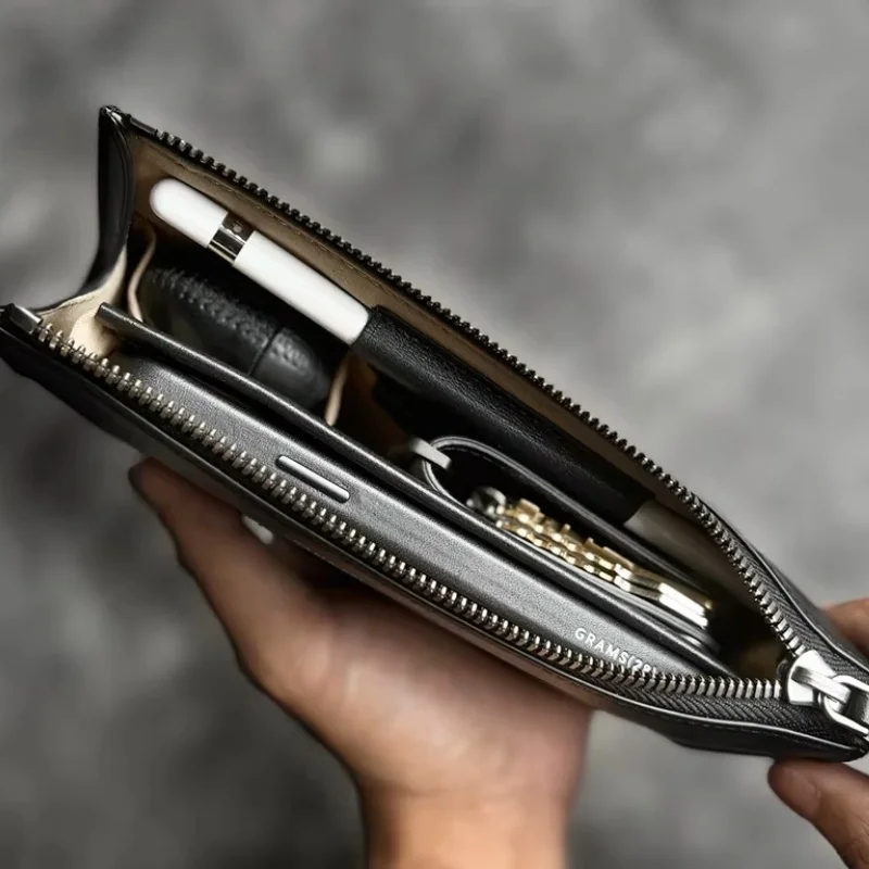 Fashion 109 Essential Case Luxury Men's Leather Handbag