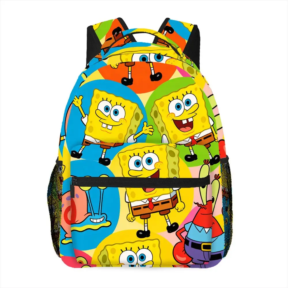 Anime SpongeBob SquarePants Backpack, Cartoon Patrick Gary Print School Bookbag, Portable Lightweight Travel Bag for Picnic