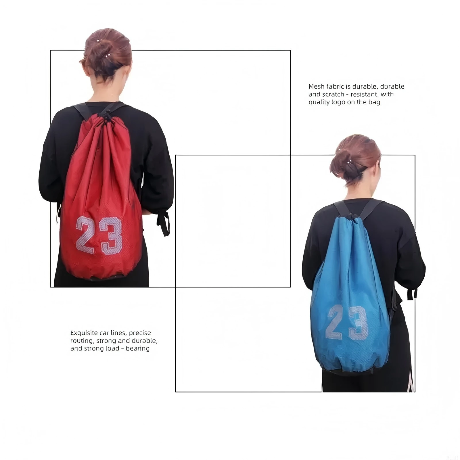 Basketball Sports Bags, Rugby Football Volleyball Backpacks, Outdoor Sports Fitness Storage, Drawstring Backpacks, Training Bags