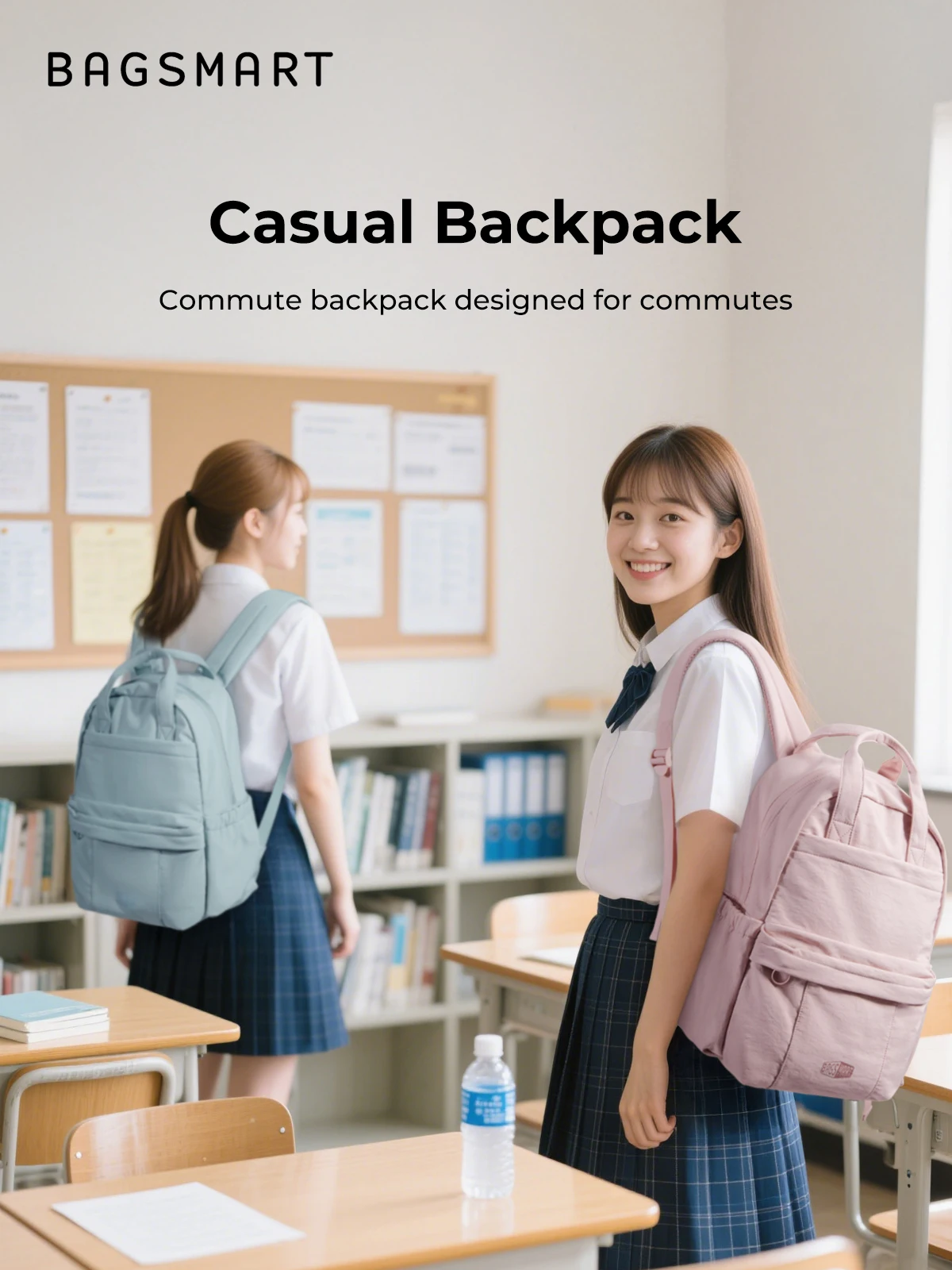 BAGSMART Women's Backpack Large Capacity Laptop Travel Outdoor Carry on Luggage Bag Lightweight School Backpacks for Girl