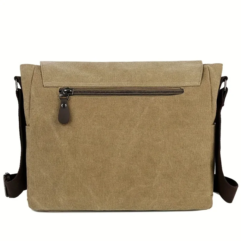 Retro Canvas Messenger Bag for Men Large Laptop Bag Casual Crossbody Bag for Hanging Out Daily Commute, School Bags College Bags