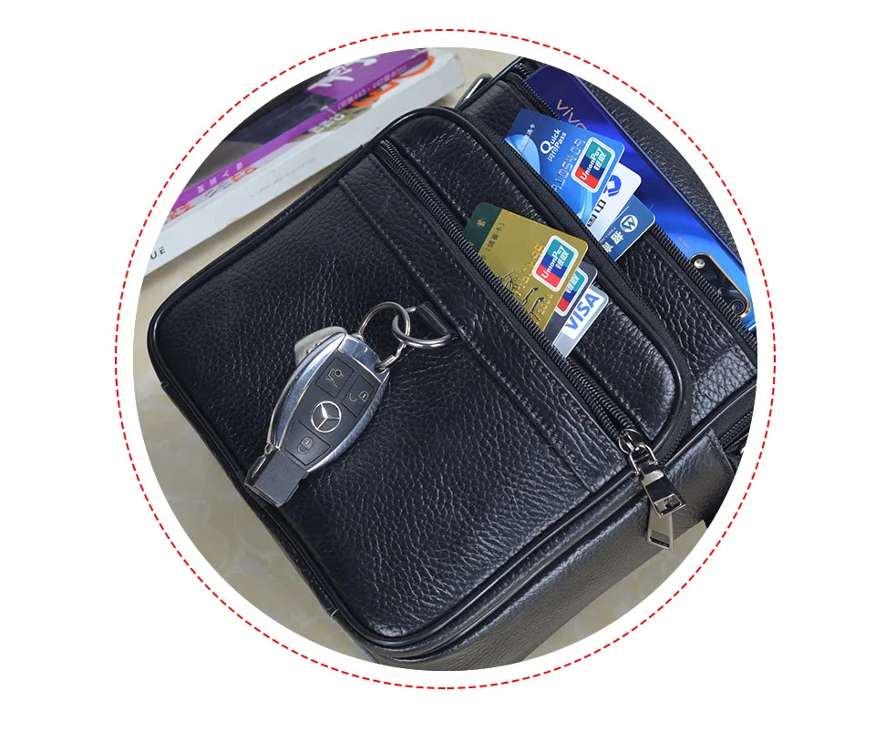 Hot Fashion Men Messenger Bags Genuine Leather Handbags for Man Luxury Brand Male Crossbody Bag for Mini Pad Boy Shoulder Bag