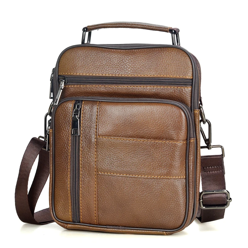 Hot Fashion Men Messenger Bags Genuine Leather Handbags for Man Luxury Brand Male Crossbody Bag for Mini Pad Boy Shoulder Bag