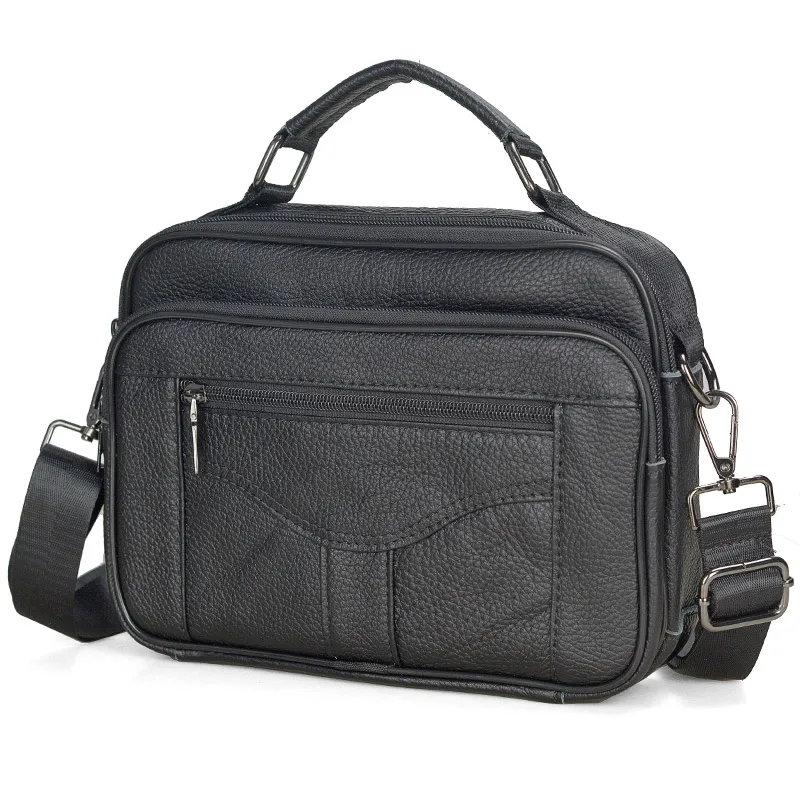 Hot Fashion Men Messenger Bags Genuine Leather Handbags for Man Luxury Brand Male Crossbody Bag for Mini Pad Boy Shoulder Bag