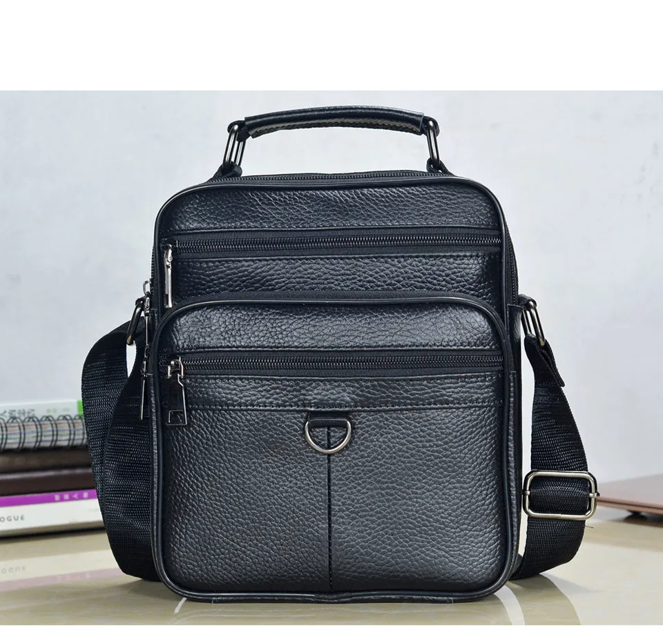Hot Fashion Men Messenger Bags Genuine Leather Handbags for Man Luxury Brand Male Crossbody Bag for Mini Pad Boy Shoulder Bag
