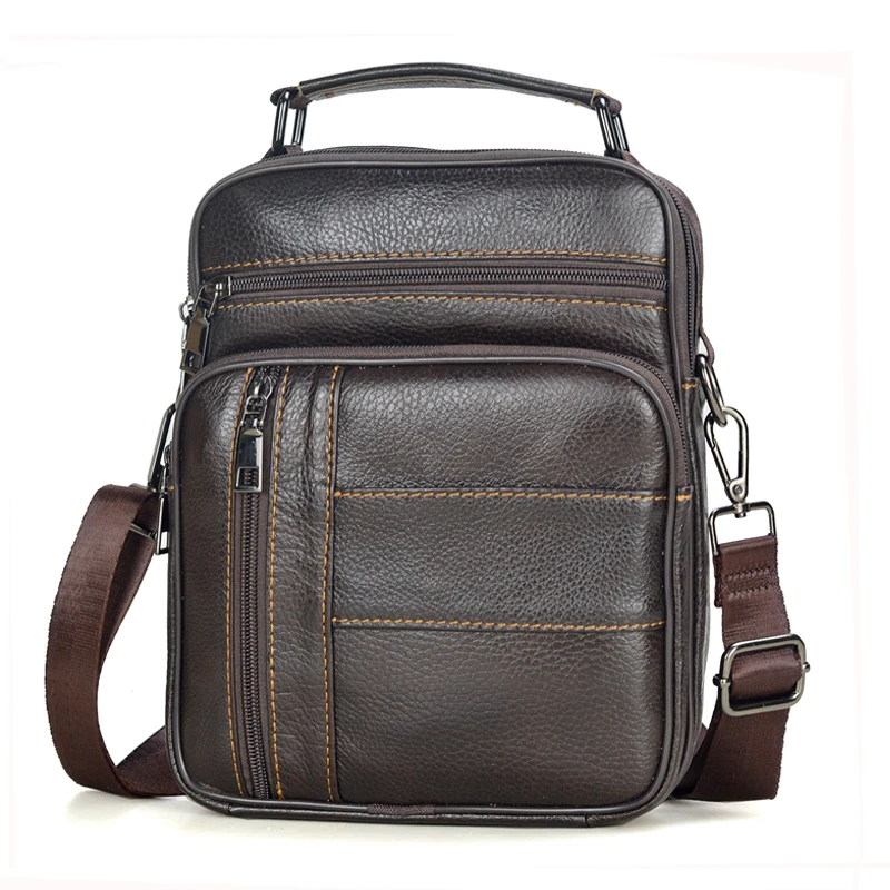 Hot Fashion Men Messenger Bags Genuine Leather Handbags for Man Luxury Brand Male Crossbody Bag for Mini Pad Boy Shoulder Bag
