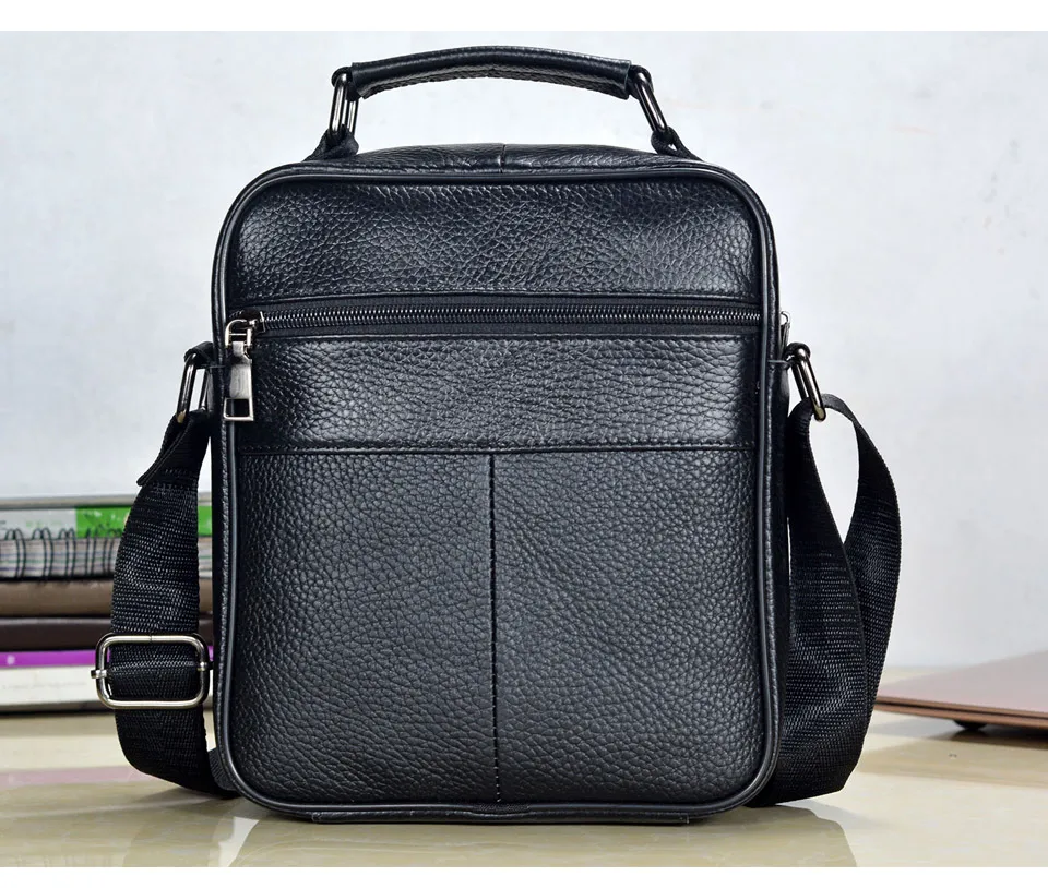 Hot Fashion Men Messenger Bags Genuine Leather Handbags for Man Luxury Brand Male Crossbody Bag for Mini Pad Boy Shoulder Bag