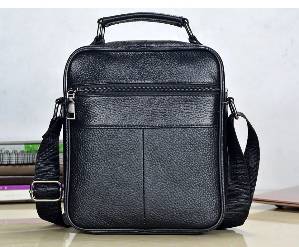 Hot Fashion Men Messenger Bags Genuine Leather Handbags for Man Luxury Brand Male Crossbody Bag for Mini Pad Boy Shoulder Bag