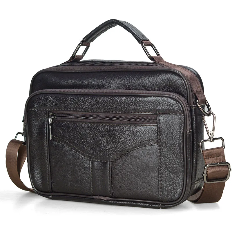 Hot Fashion Men Messenger Bags Genuine Leather Handbags for Man Luxury Brand Male Crossbody Bag for Mini Pad Boy Shoulder Bag