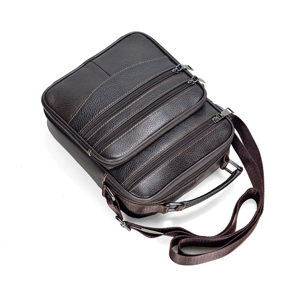 Hot Fashion Men Messenger Bags Genuine Leather Handbags for Man Luxury Brand Male Crossbody Bag for Mini Pad Boy Shoulder Bag