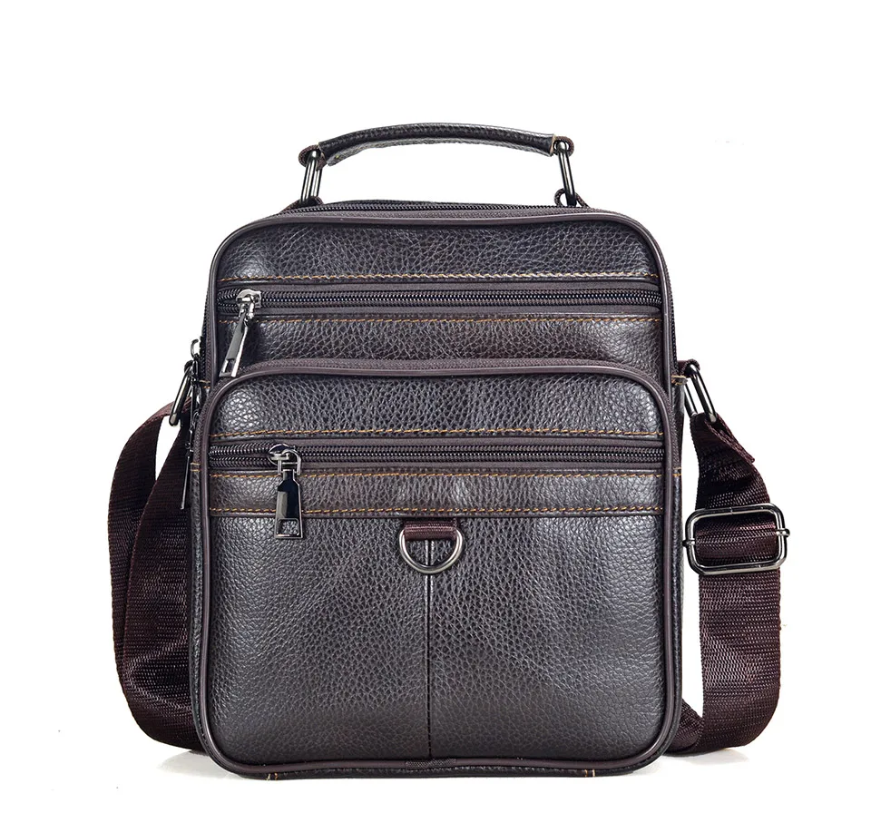 Hot Fashion Men Messenger Bags Genuine Leather Handbags for Man Luxury Brand Male Crossbody Bag for Mini Pad Boy Shoulder Bag