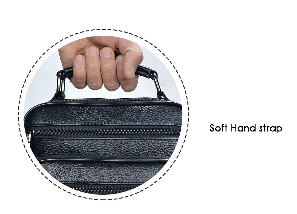 Hot Fashion Men Messenger Bags Genuine Leather Handbags for Man Luxury Brand Male Crossbody Bag for Mini Pad Boy Shoulder Bag