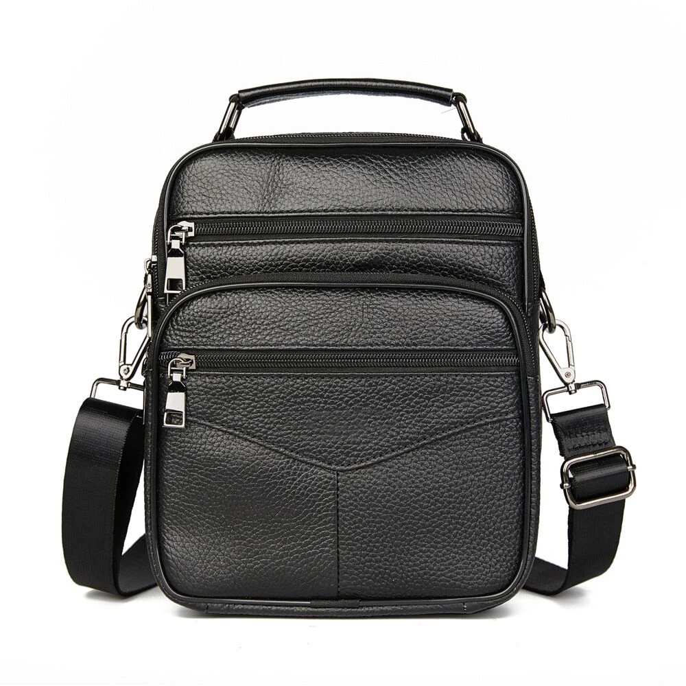 Hot Fashion Men Messenger Bags Genuine Leather Handbags for Man Luxury Brand Male Crossbody Bag for Mini Pad Boy Shoulder Bag