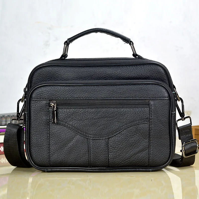 Hot Fashion Men Messenger Bags Genuine Leather Handbags for Man Luxury Brand Male Crossbody Bag for Mini Pad Boy Shoulder Bag
