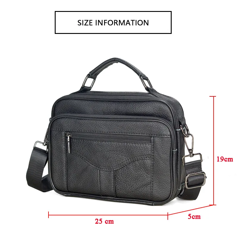 Hot Fashion Men Messenger Bags Genuine Leather Handbags for Man Luxury Brand Male Crossbody Bag for Mini Pad Boy Shoulder Bag
