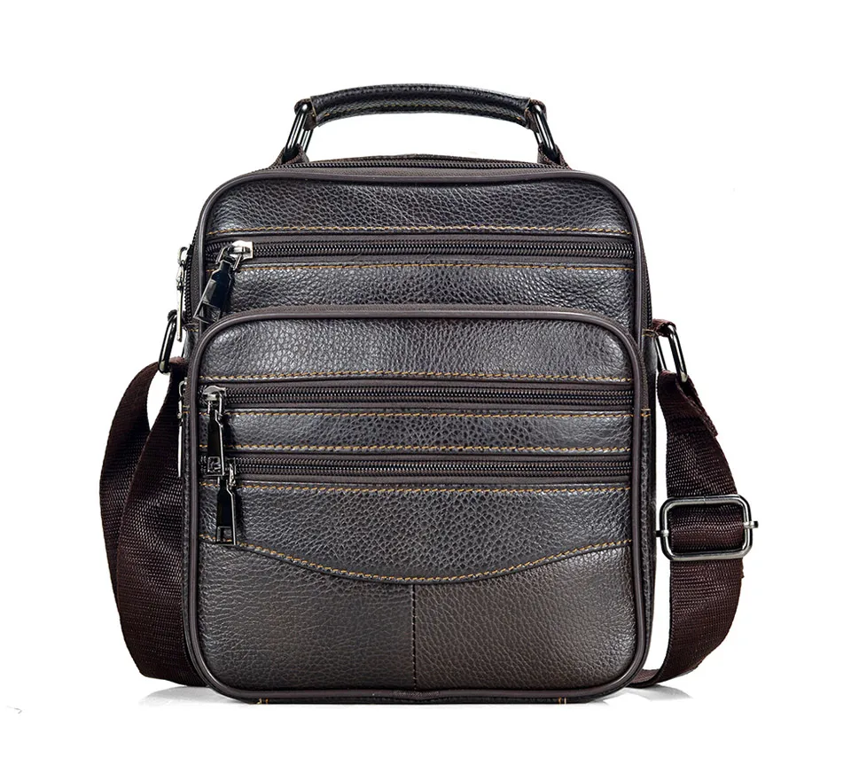 Hot Fashion Men Messenger Bags Genuine Leather Handbags for Man Luxury Brand Male Crossbody Bag for Mini Pad Boy Shoulder Bag