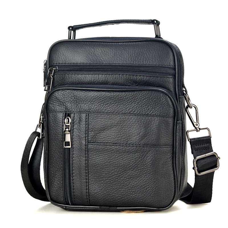 Hot Fashion Men Messenger Bags Genuine Leather Handbags for Man Luxury Brand Male Crossbody Bag for Mini Pad Boy Shoulder Bag