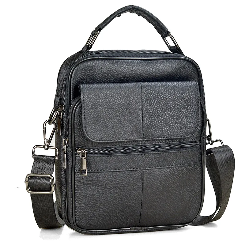 Hot Fashion Men Messenger Bags Genuine Leather Handbags for Man Luxury Brand Male Crossbody Bag for Mini Pad Boy Shoulder Bag