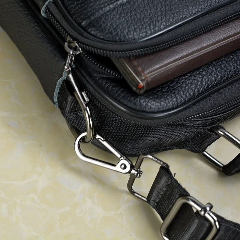 Hot Fashion Men Messenger Bags Genuine Leather Handbags for Man Luxury Brand Male Crossbody Bag for Mini Pad Boy Shoulder Bag