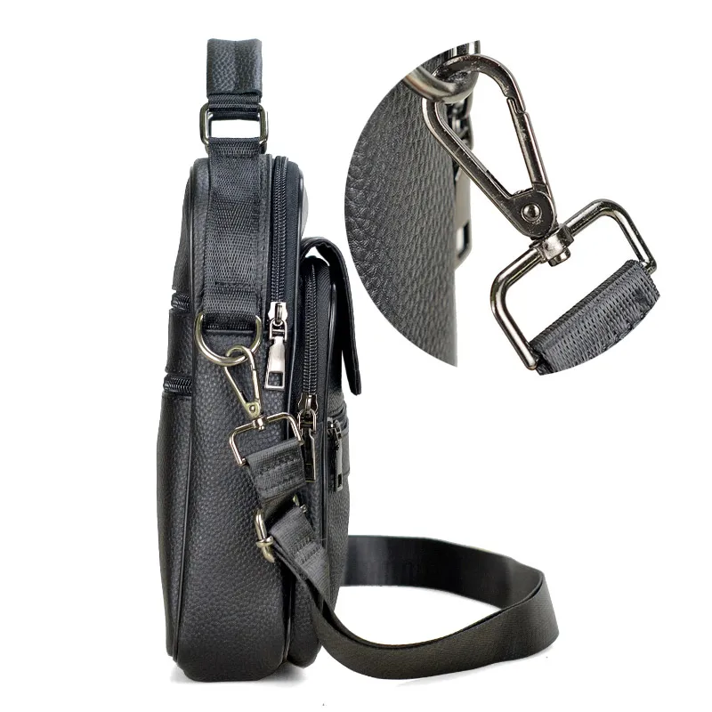 Hot Fashion Men Messenger Bags Genuine Leather Handbags for Man Luxury Brand Male Crossbody Bag for Mini Pad Boy Shoulder Bag