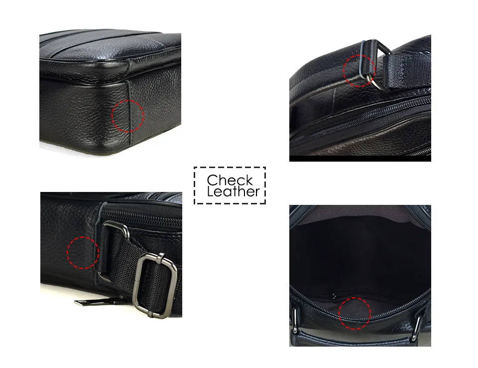 Hot Fashion Men Messenger Bags Genuine Leather Handbags for Man Luxury Brand Male Crossbody Bag for Mini Pad Boy Shoulder Bag