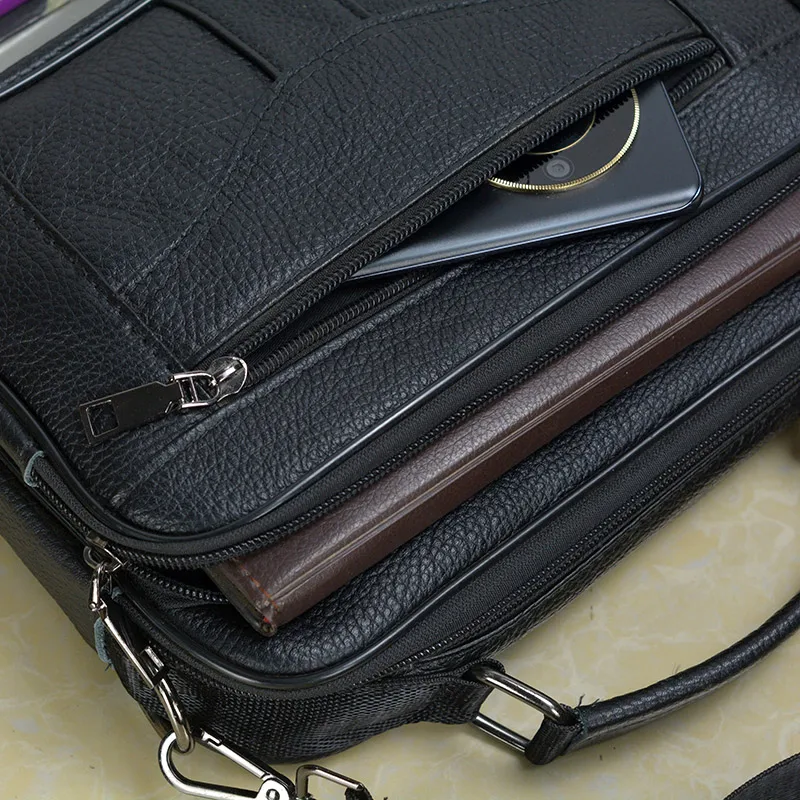 Hot Fashion Men Messenger Bags Genuine Leather Handbags for Man Luxury Brand Male Crossbody Bag for Mini Pad Boy Shoulder Bag