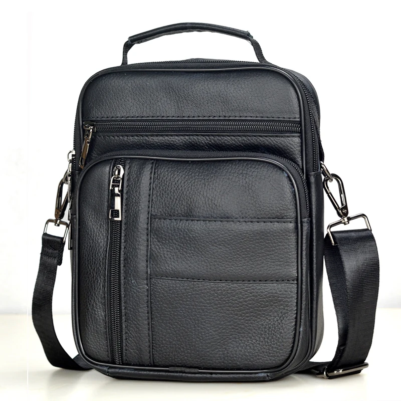 Hot Fashion Men Messenger Bags Genuine Leather Handbags for Man Luxury Brand Male Crossbody Bag for Mini Pad Boy Shoulder Bag