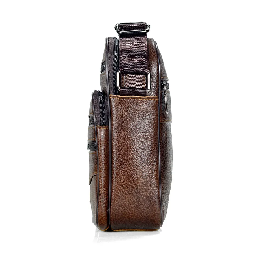 Hot Fashion Men Messenger Bags Genuine Leather Handbags for Man Luxury Brand Male Crossbody Bag for Mini Pad Boy Shoulder Bag