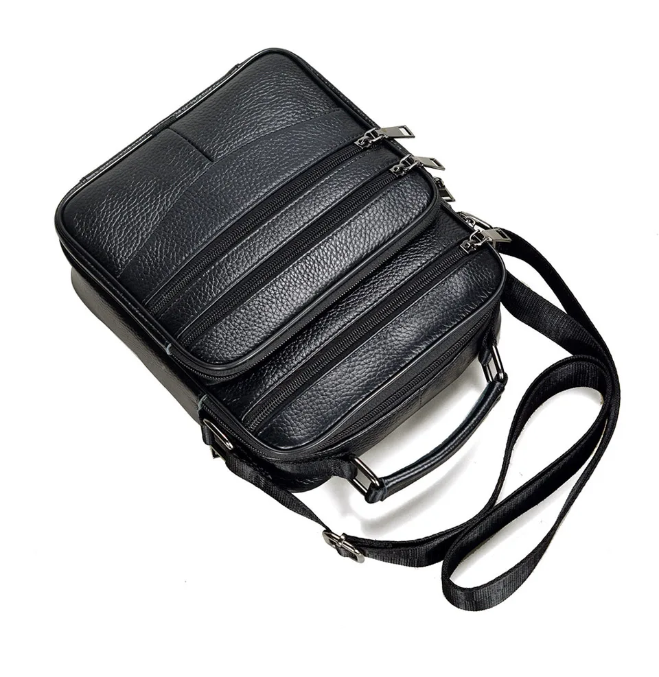 Hot Fashion Men Messenger Bags Genuine Leather Handbags for Man Luxury Brand Male Crossbody Bag for Mini Pad Boy Shoulder Bag