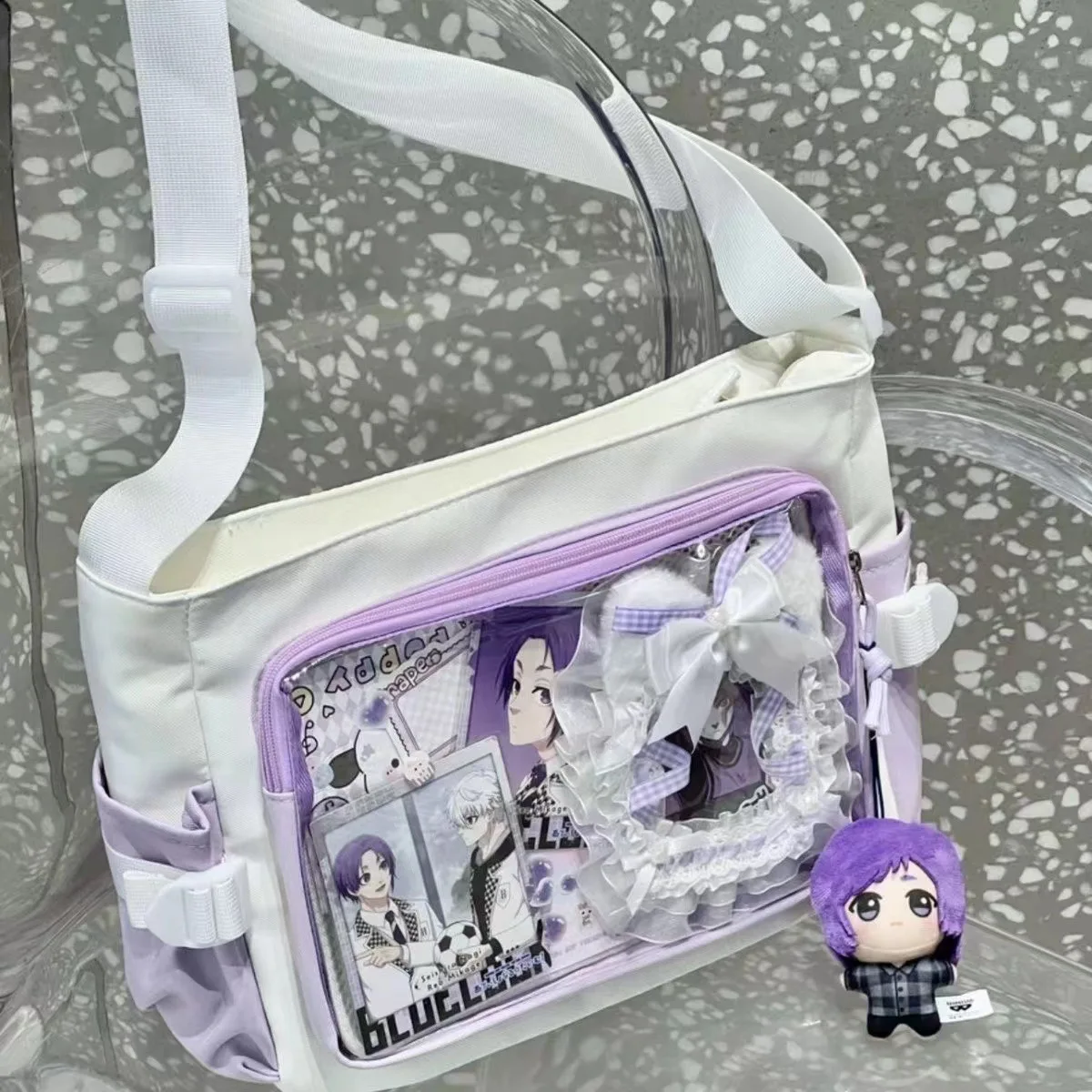 New Japan Style Transparent Postcard Display Shoulder Women Badge DIY Decoration Crossbody Bag Anime Expo Class Tote Itabag