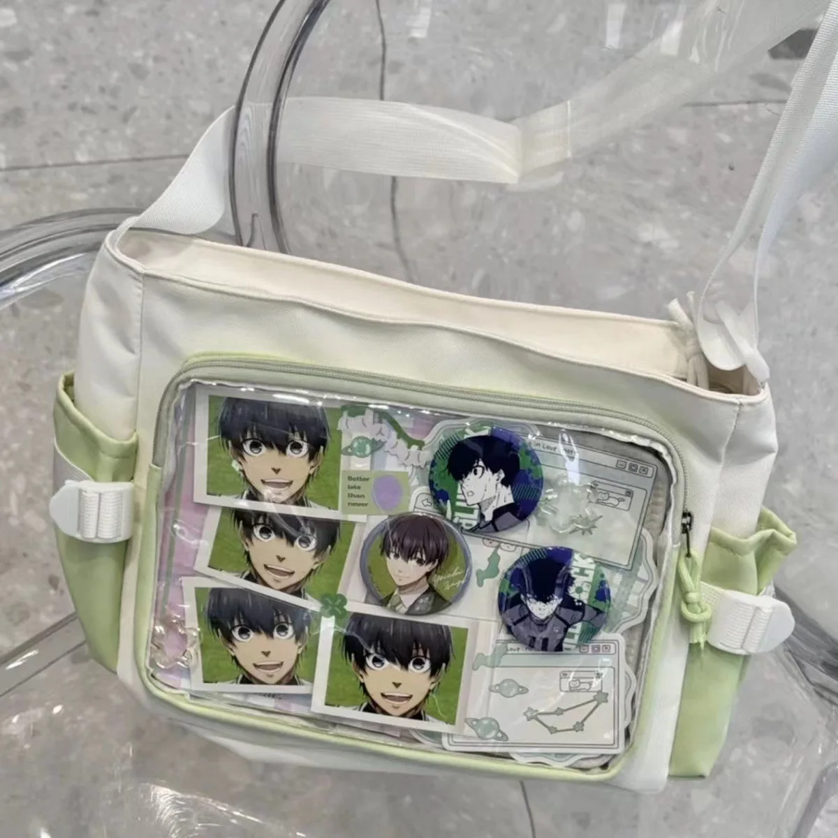 New Japan Style Transparent Postcard Display Shoulder Women Badge DIY Decoration Crossbody Bag Anime Expo Class Tote Itabag