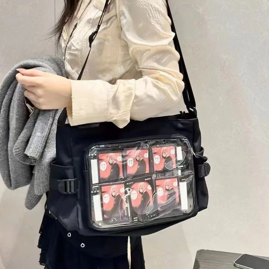 New Japan Style Transparent Postcard Display Shoulder Women Badge DIY Decoration Crossbody Bag Anime Expo Class Tote Itabag