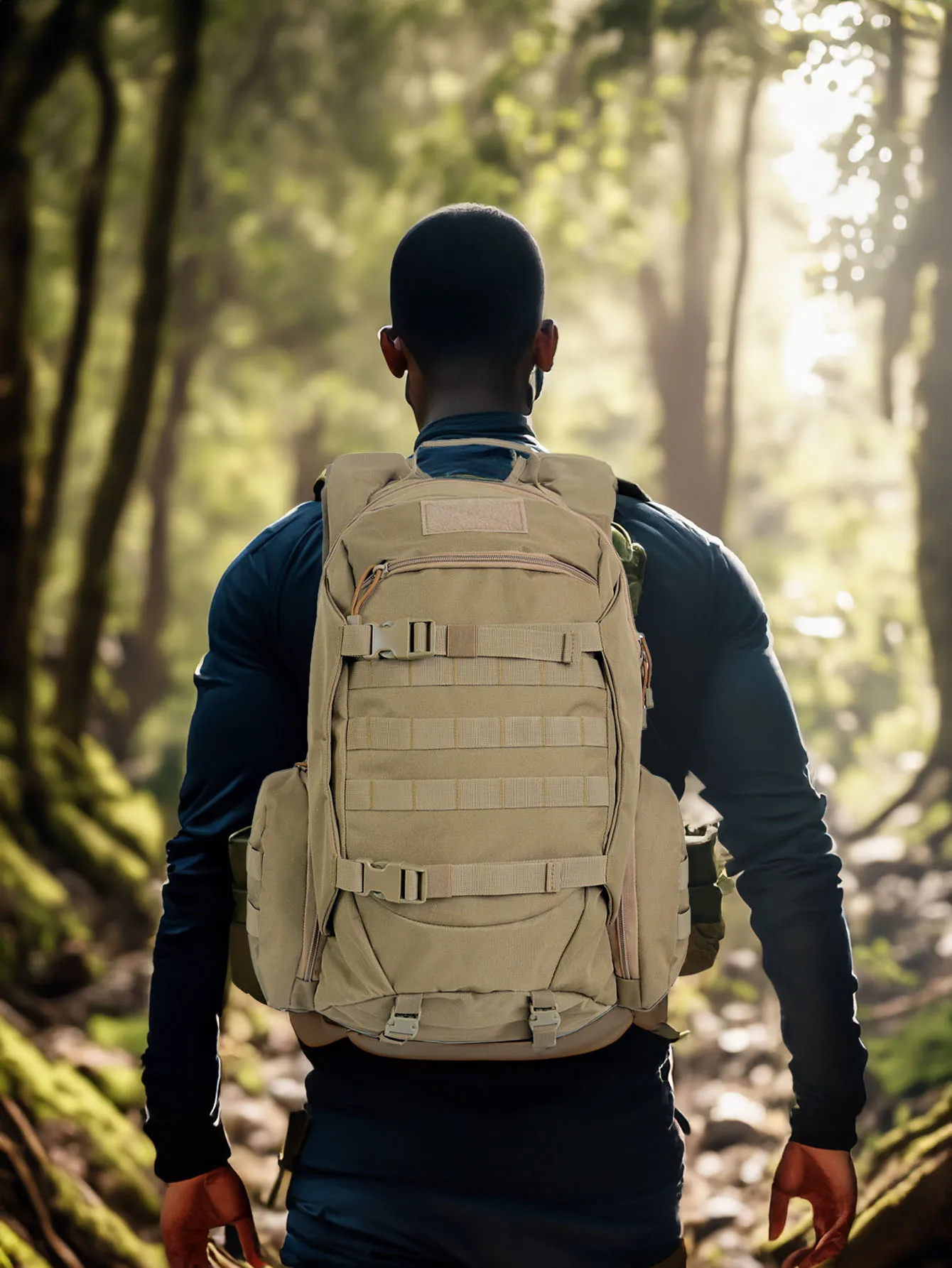 45L Waterproof Fishing Hunting Backpack Outdoor Rucksacks Tactical Sports Camping Hiking Trekking Bags