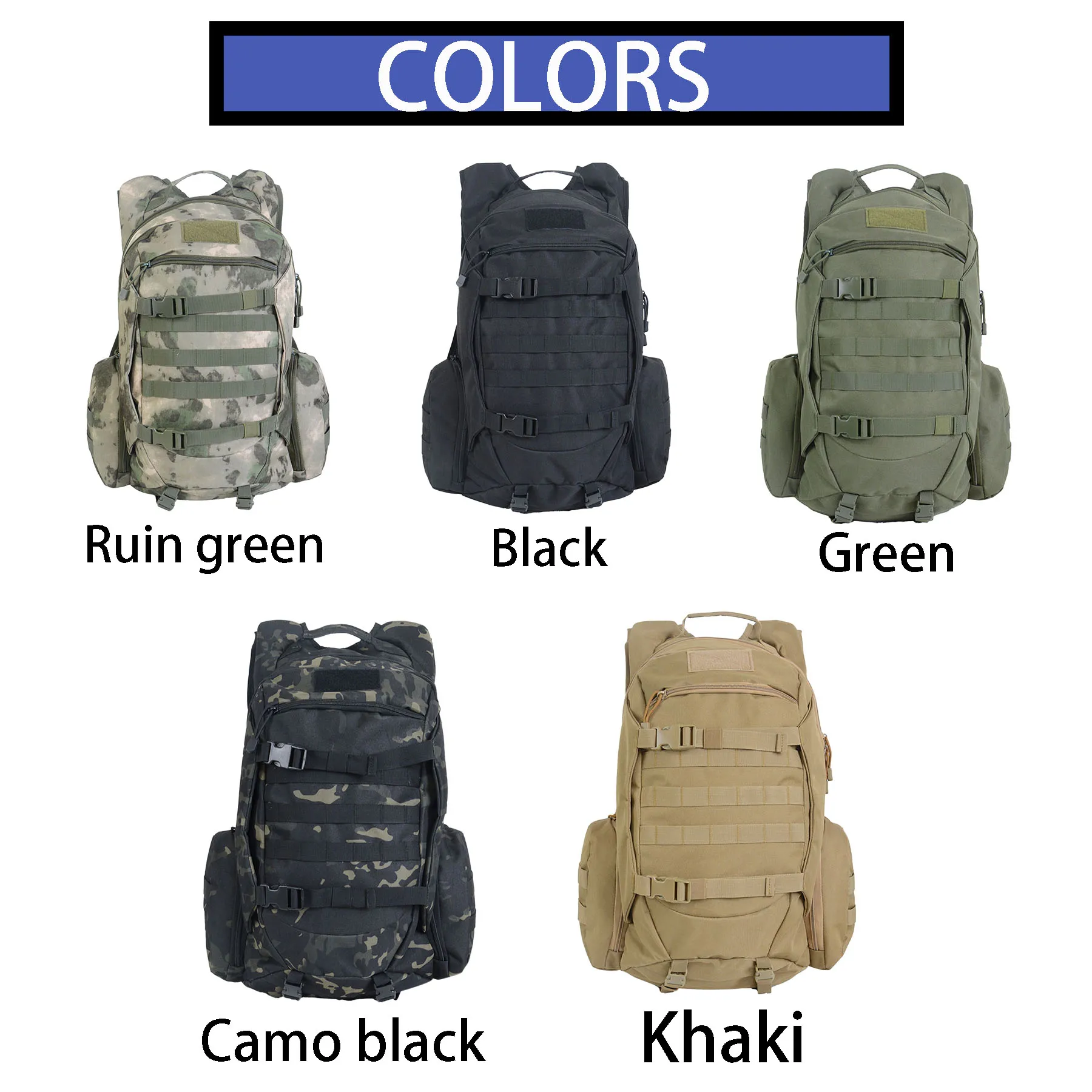 45L Waterproof Fishing Hunting Backpack Outdoor Rucksacks Tactical Sports Camping Hiking Trekking Bags
