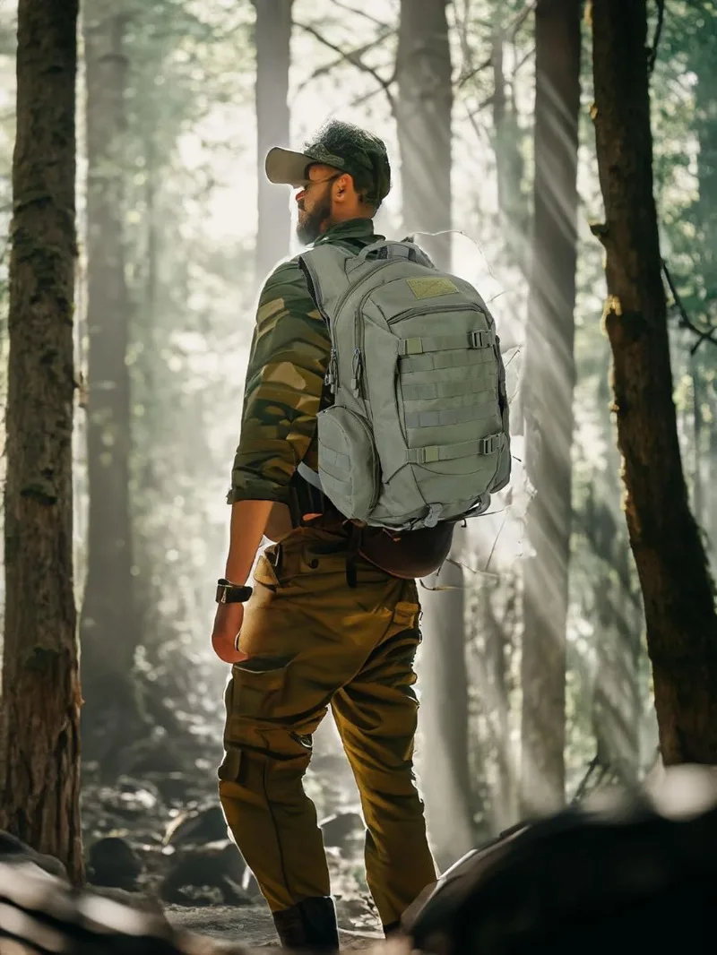 45L Waterproof Fishing Hunting Backpack Outdoor Rucksacks Tactical Sports Camping Hiking Trekking Bags