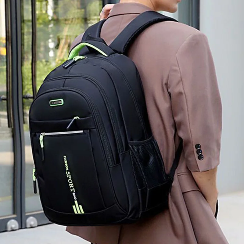Ladies' Backpack, Female Korean Version, Trendy Large Capacity, High School, Middle School, Student Backpack, Travel Bag, Comput