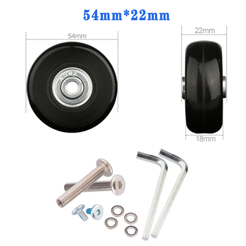 Suitcase Screw Replacement Wheels for Travel Suitcase Wheel Axle Repair Kit 40/45/50/60/70/80/90/100/110/120mm Silent Casters
