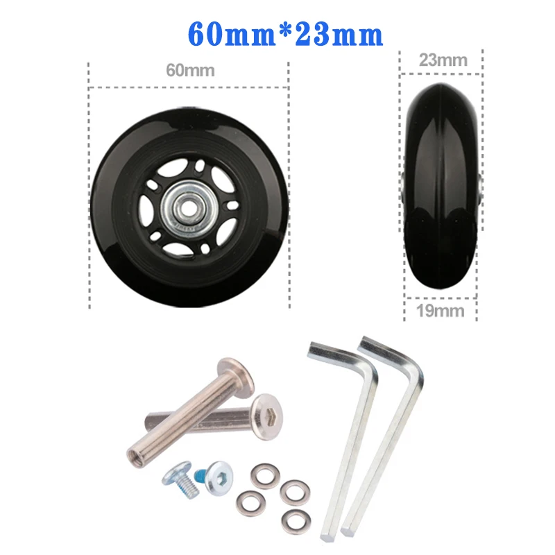 Suitcase Screw Replacement Wheels for Travel Suitcase Wheel Axle Repair Kit 40/45/50/60/70/80/90/100/110/120mm Silent Casters